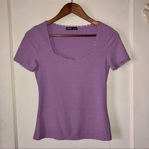 Sexy Purple Cottagecore Top